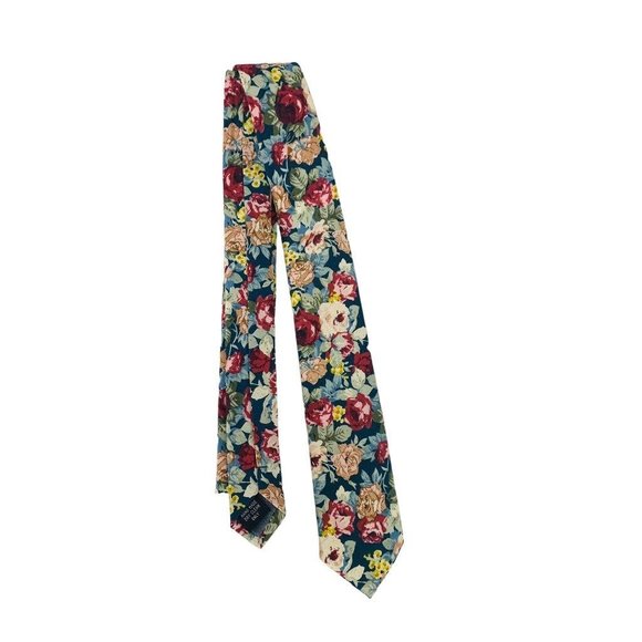 Jeslang Other - Jeslang Floral 59" Cotton Skinny Necktie Men's Tie 2.5" Wide